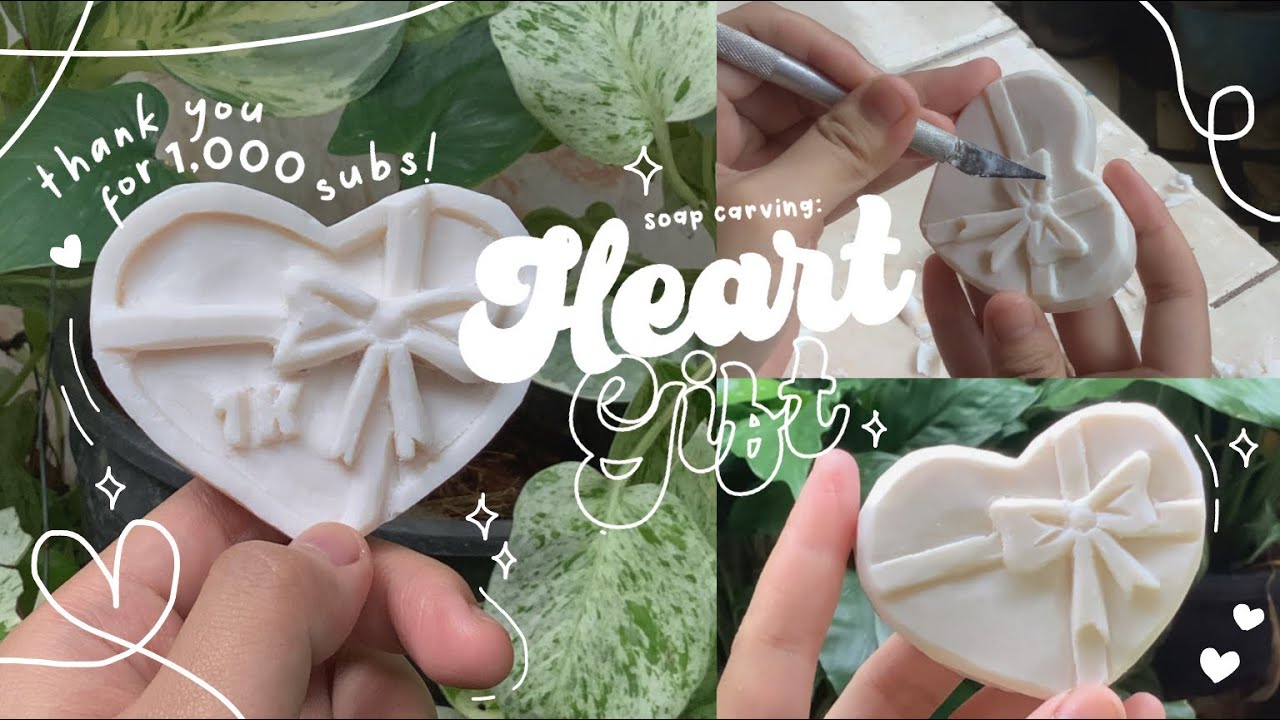 soap carving | heart gift [1K subs special!]