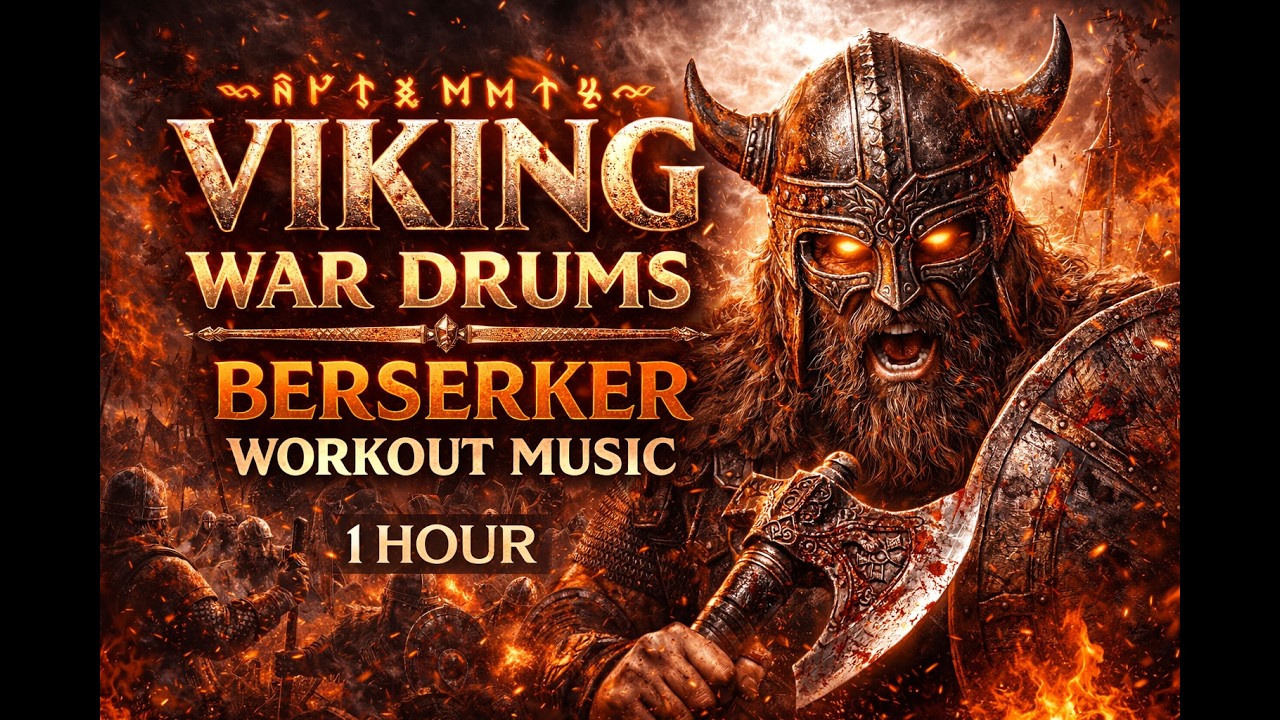 Viking War Drums ⚔️ Berserker Workout Music | 1 Hour Epic Nordic Battle Motivation