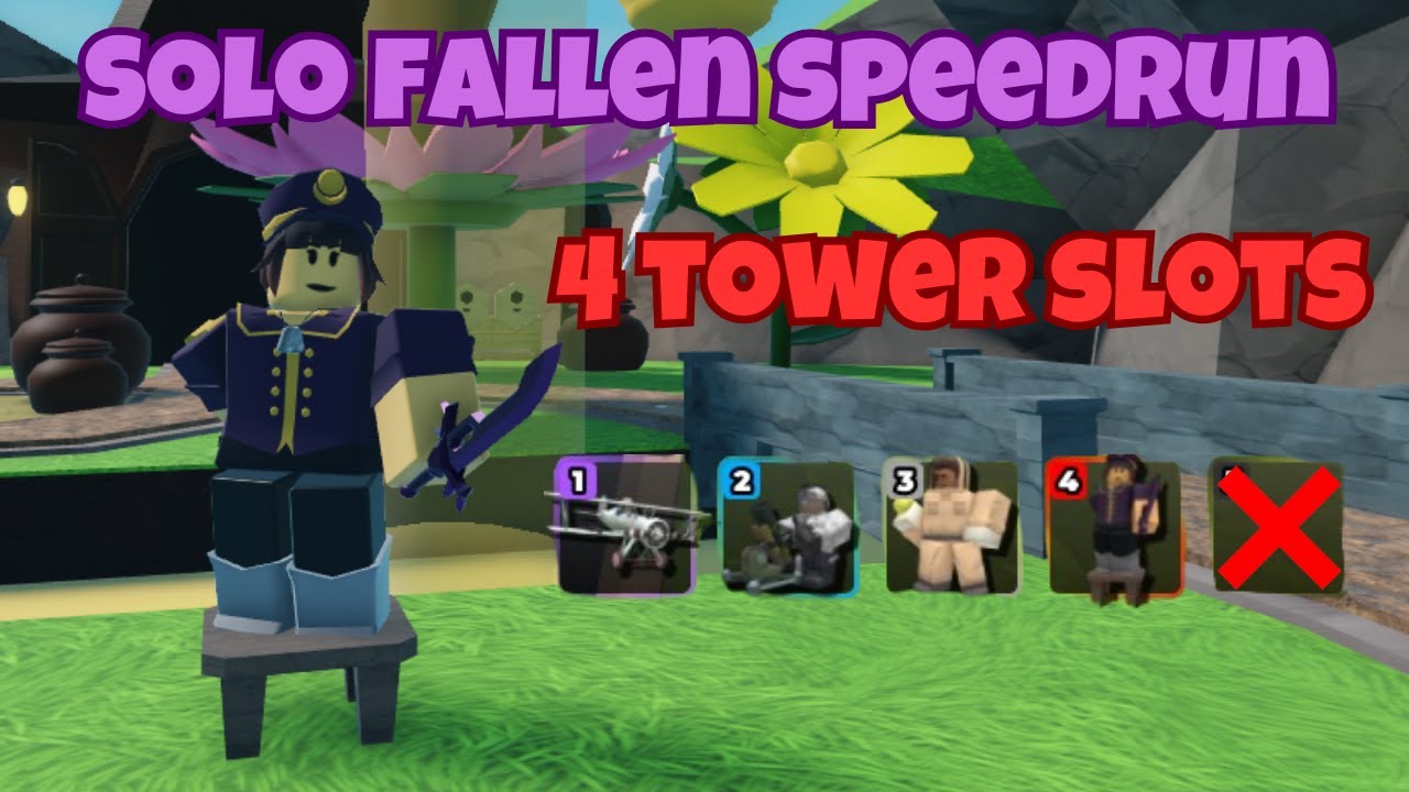 Solo Fallen Speedrun With Only 4 Towers World Record