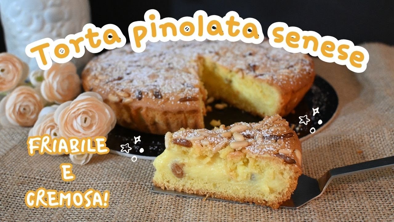 Сиенский пирог «Пинолата» с заварным кремом! Рассыпчатый и кремовый!