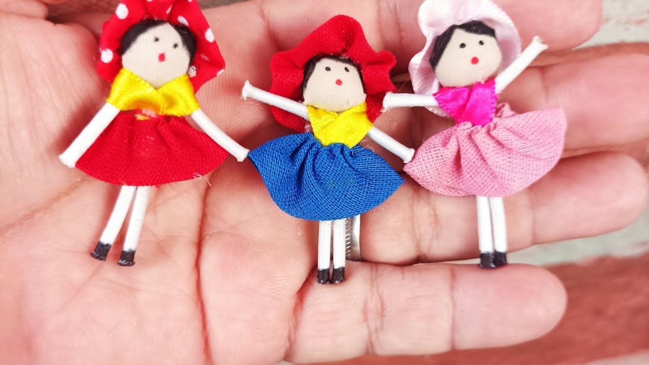 Como fazer Mini bonequinha de retalhos.Bonequinha Pinguinho de Gente