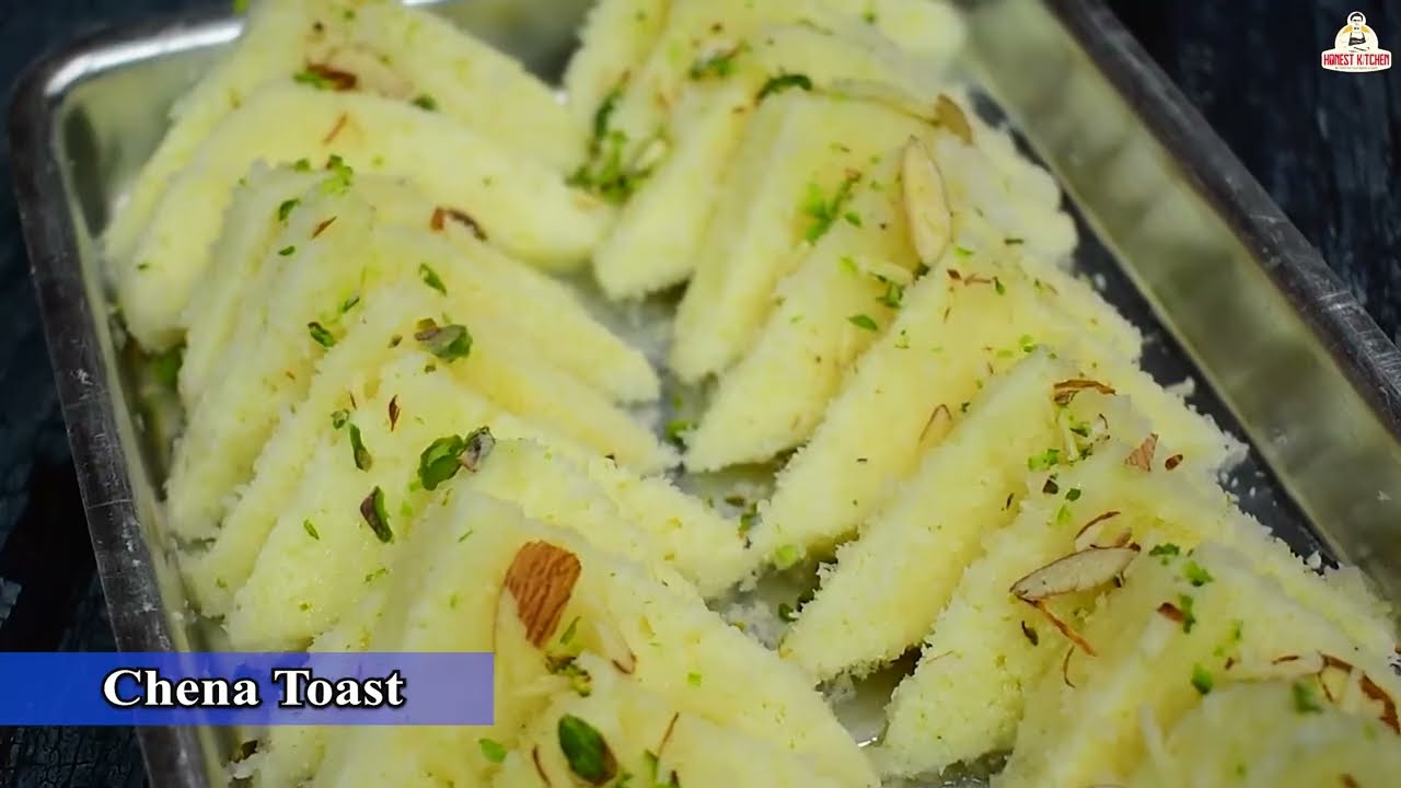 2 किलो दूध से हलवाई की दुकान में मिलने वाली स्पेशल मिठाई - छेना टोस्ट | Chena Toast Recipe  Rasgulla