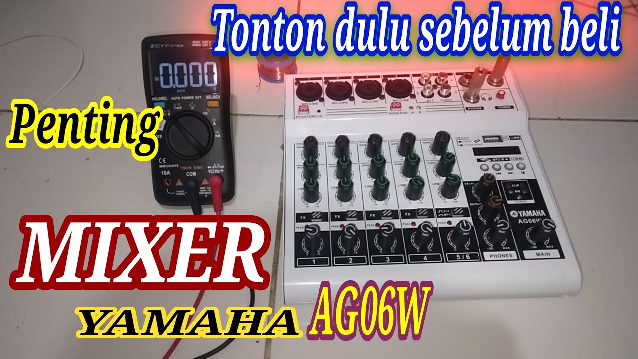MIXER YAMAHA AG06W‼️bagus tapi ada kekuranganya