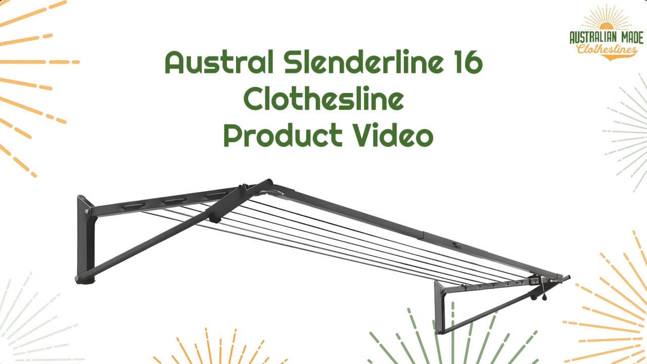 Austral Slenderline 16 Clothesline Video - Australian Made Clothesline