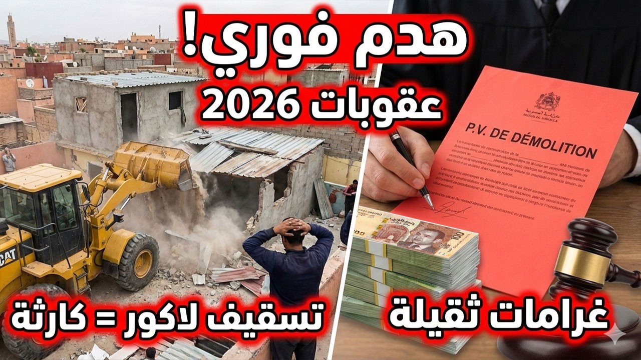 تحذير هام ⚠️ عقوبات ثقيلة على تسقيف لاكور والبناء العشوائي 2026