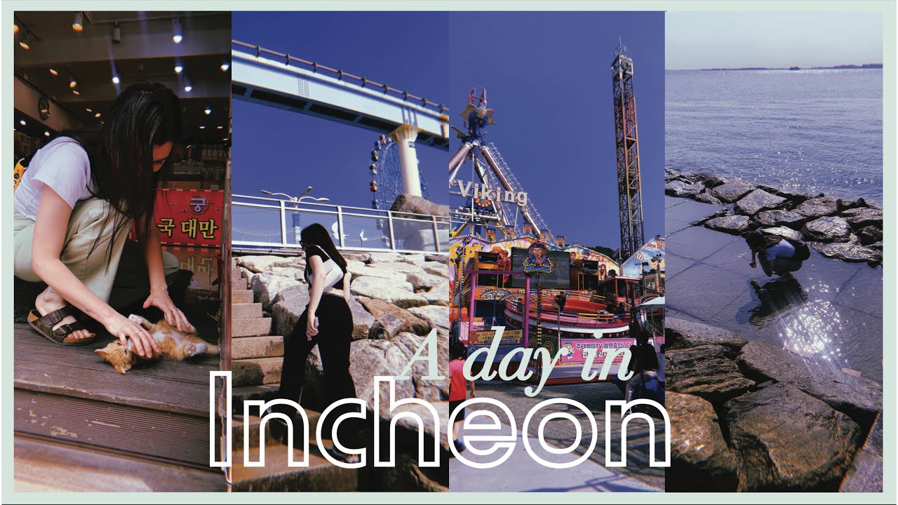 A day in Incheon | Chinatown, Wolmido, amusement park, walking along the seaside and a lot of sun ☀️