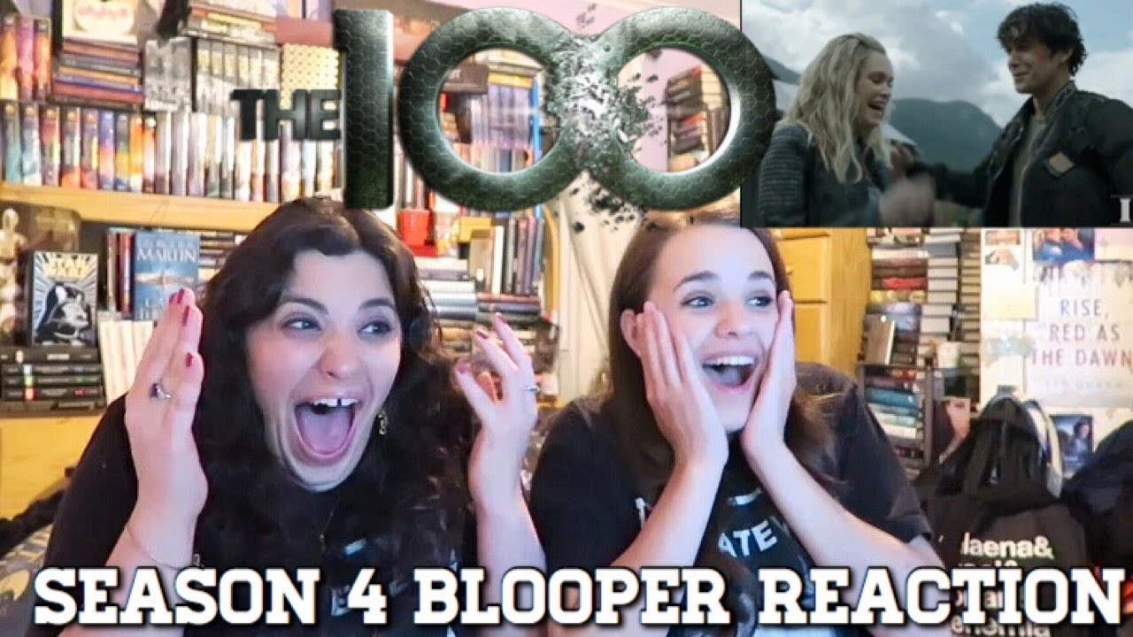 THE 100 SEASON 4 BLOOPER REACTION