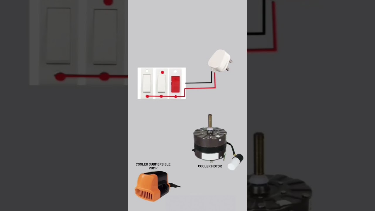 cooler motor connection switch board # cooler connection # cooler water motor connection #shortvideo