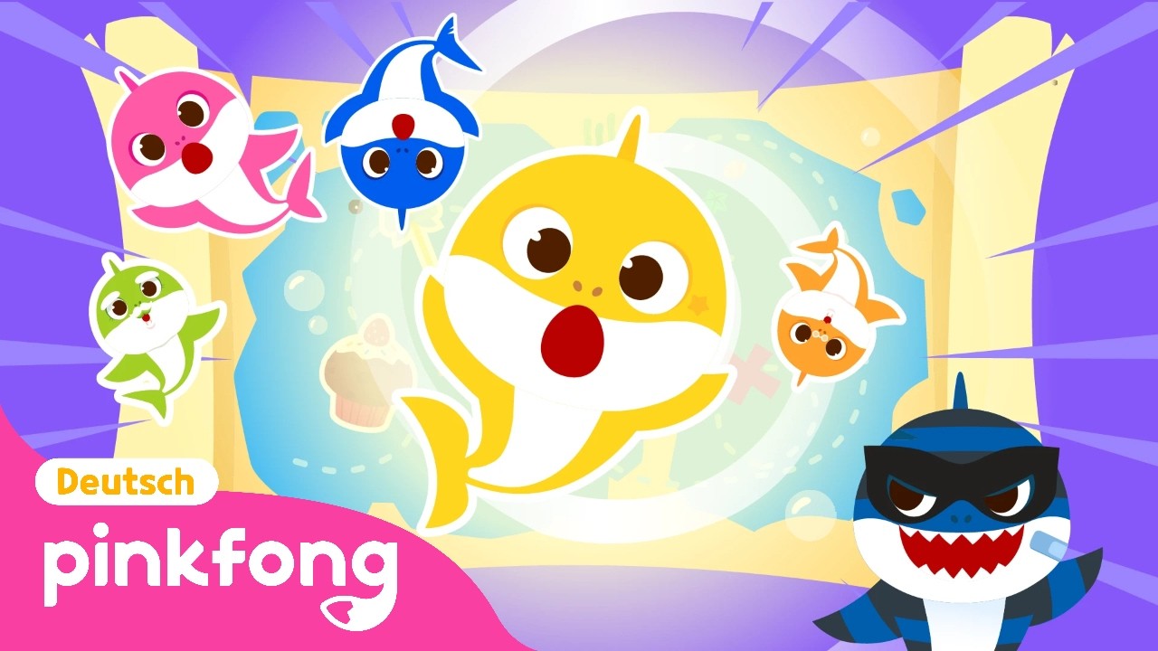 [NEU] Wo ist die Hai-familie hin?ㅣVersteckspiel auf der ZauberkarteㅣPinkfong, Baby Hai! Kinderlieder