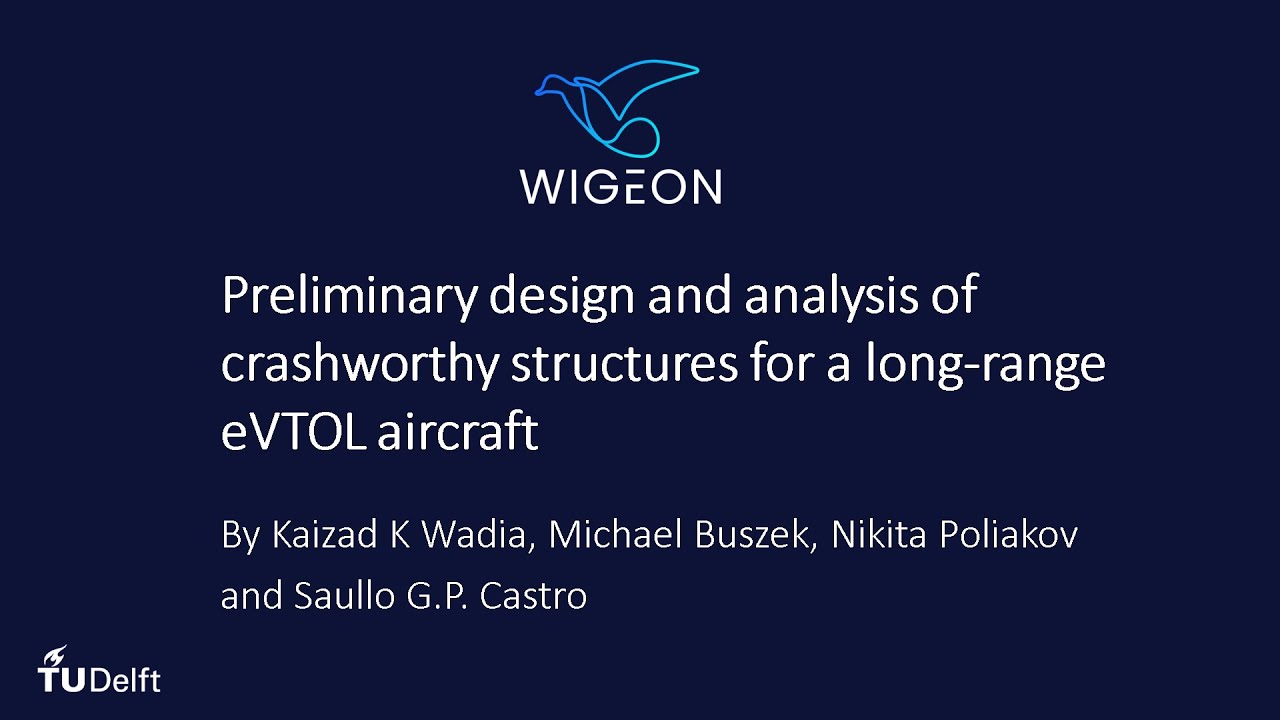 AIAA SciTech 2022 - Preliminary design of crashworthy structures for eVTOL aircraft