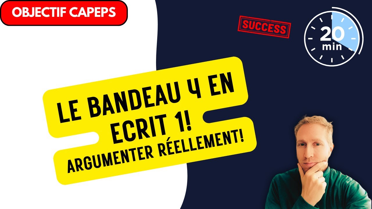 CAPEPS externe Écrit 1 : Arrête de décrire, commence à argumenter !