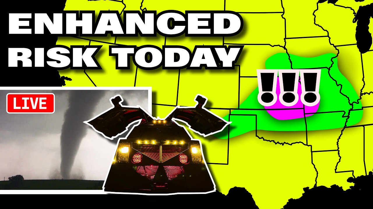 SNEAKY Tornado Day - Storm Chasers On The Ground