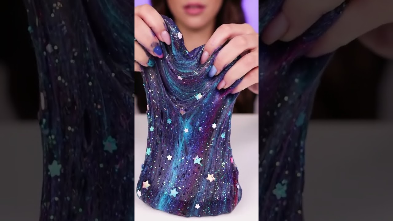 Oddly Satisfying Galaxy Slime Therapy ✨