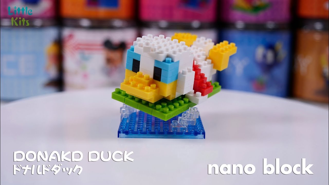 【nano block／ナノブロック】 Donald Duck Surfing　 波乗りドナルドダック