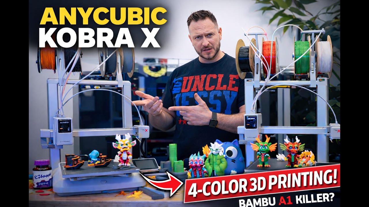 &pound;259 4-Colour 3D Printing?! Anycubic Kobra X Full Test & Review