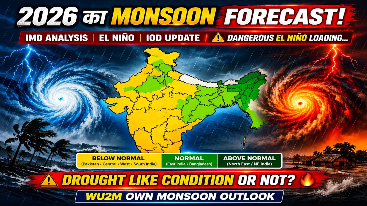 Monsoon 2026 Big Update | El Nino Impact? Below Normal Rain or Above?? IMD Big Warning! 