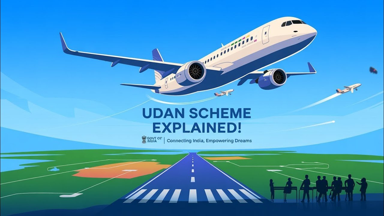 UDAN Scheme Explained | Regional Connectivity Mission | Exam aasaan
