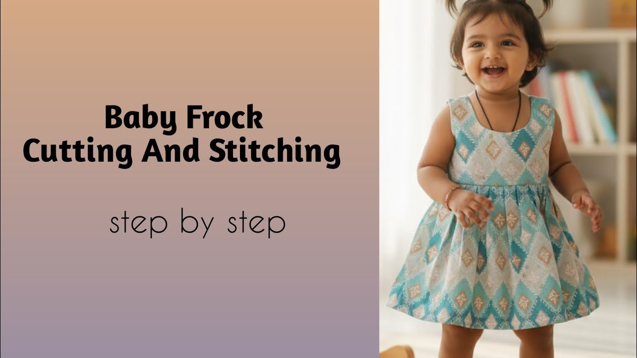 2- Year Baby Frock Cutting And Stitching Tutorial / Easy Baby Dress Making 