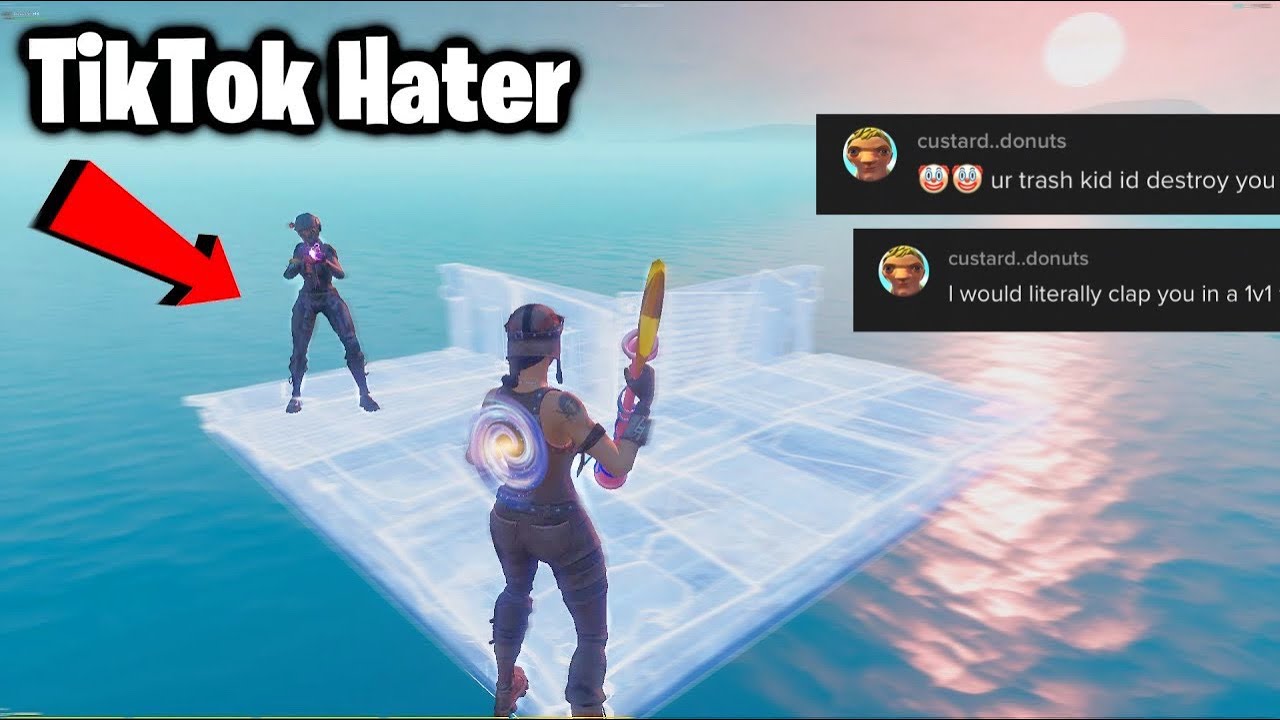 1v1ing My TikTok HATER  (Making Him Float)