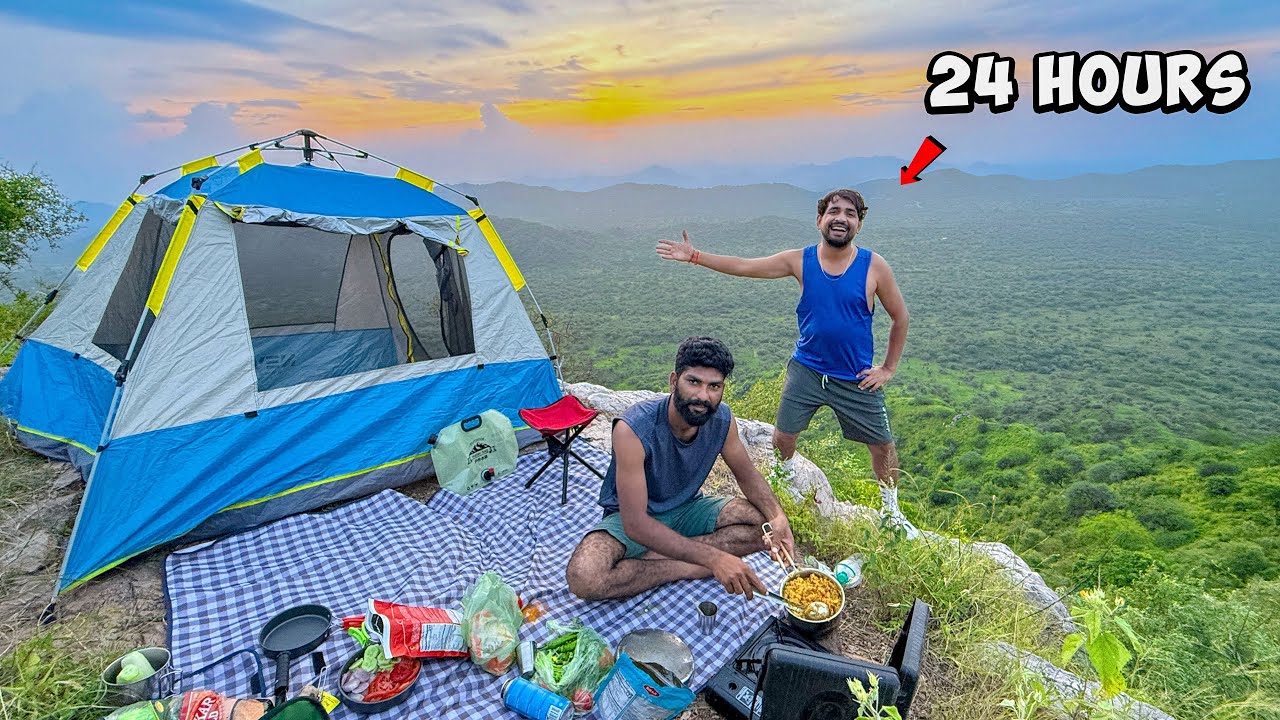 Aaj To Ankh Phut jati...? 🥶 Camping 24 Hours In Forest 