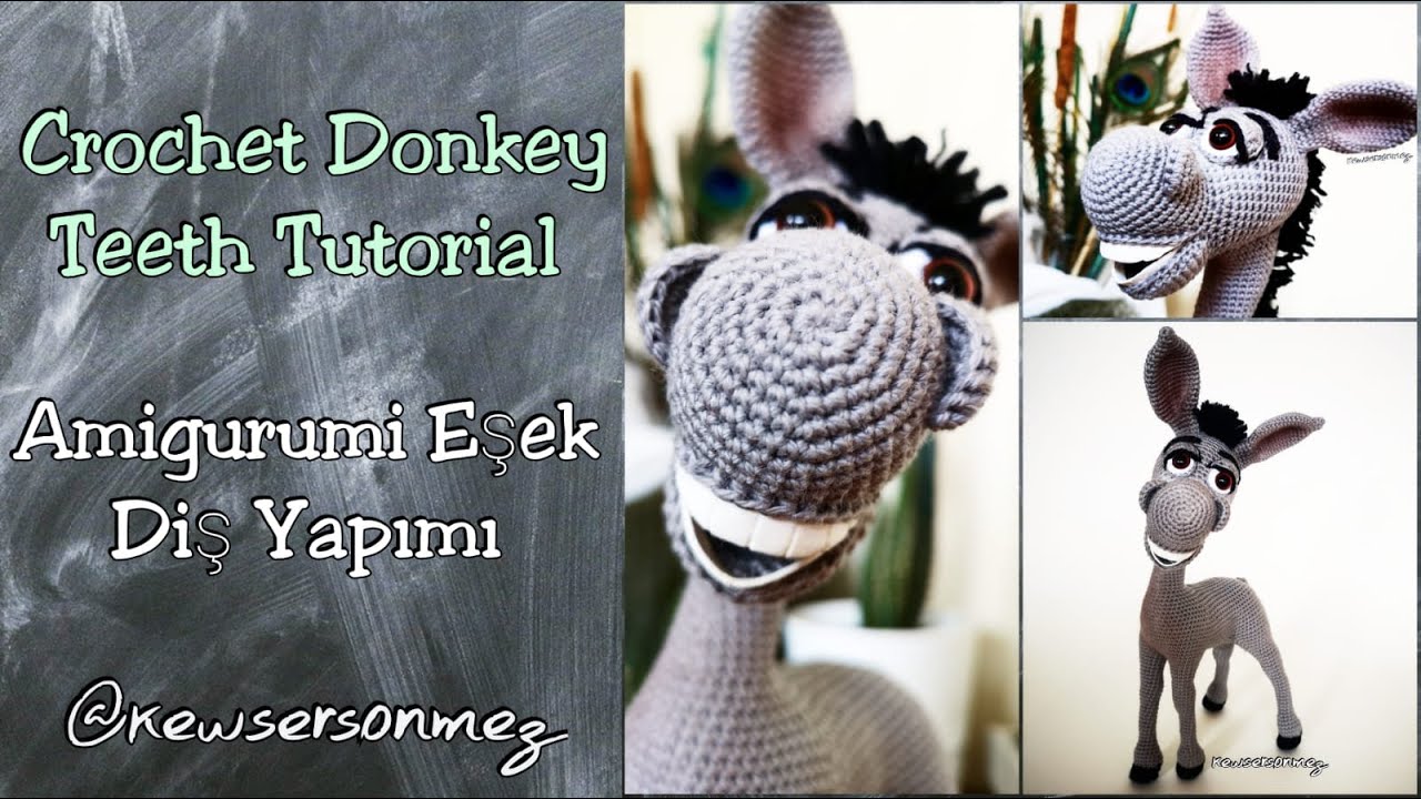 Amigurumi Eşek Diş Yapımı (Crochet Donkey Teeth Tutorial)