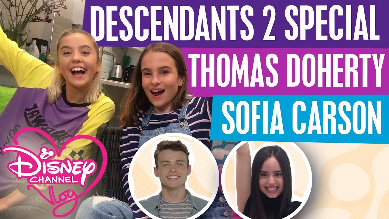 DISNEY CHANNEL VLOG | DESCENDANTS 2 SPECIAL | SOFIA CARSON | THOMAS DOHERTY PLAYS 2 TRUTHS AND A LIE
