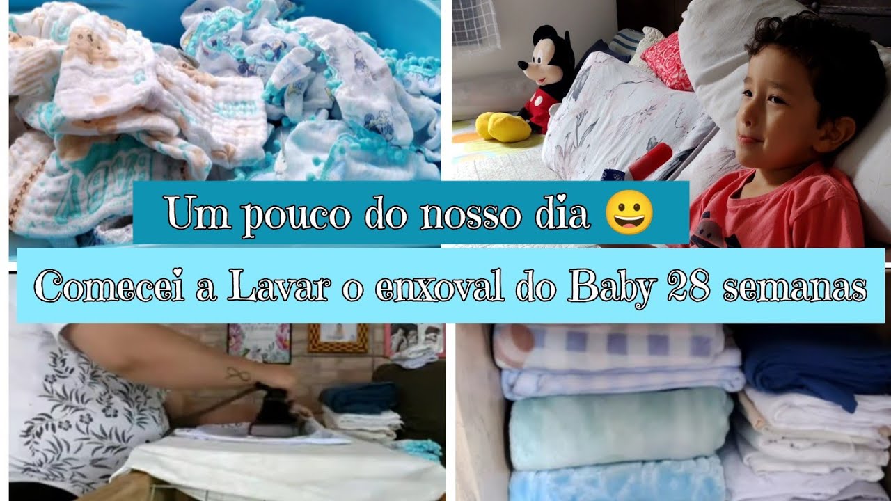 Começamos a lavar o enxoval do bebê 28 semanas / segunda gestação 🤰