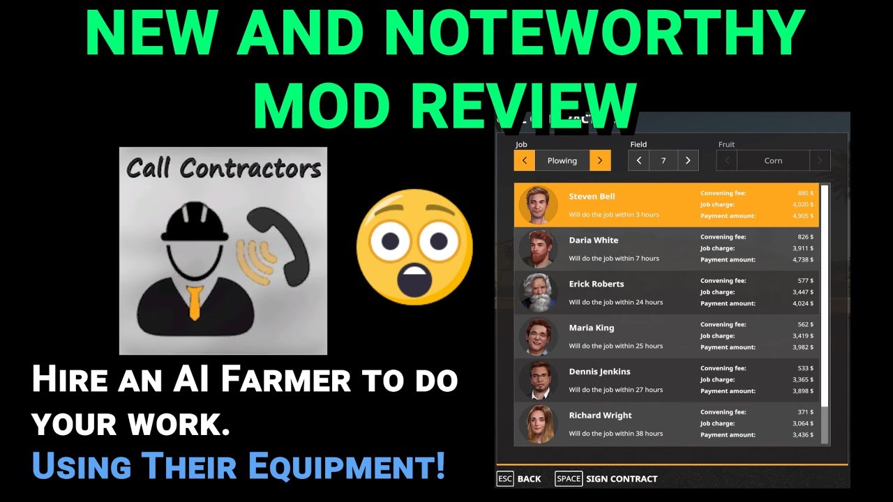 Farming Simulator 19 - New and Noteworthy - Call Contractors