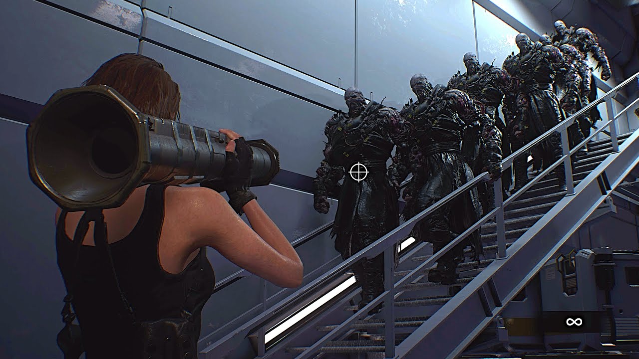 Resident Evil 3 But ALL Enemies Are NEMESIS vs INFINITE ROCKET LAUNCHER!