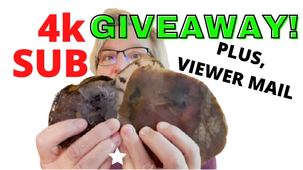 4k giveaway plus Viewer Mail  BLUE Agate, CRYSTALS and fossils