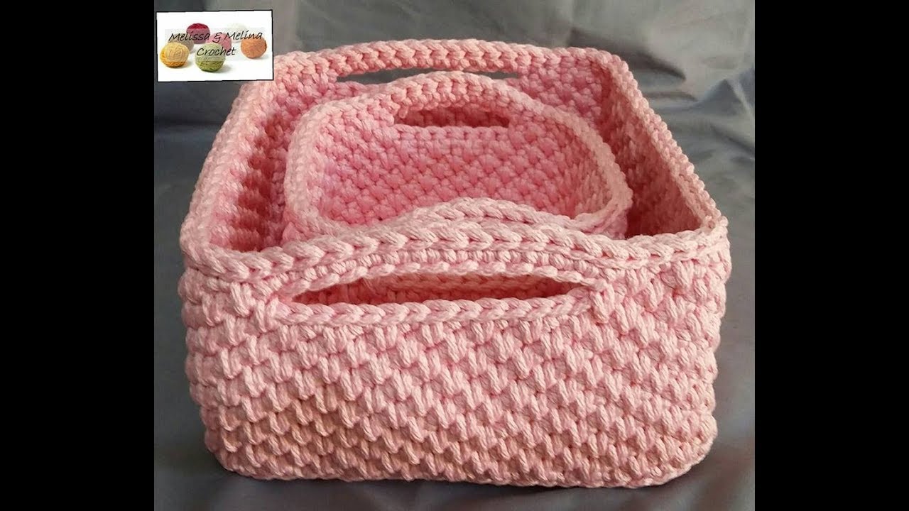Crochet corbeille carrée
