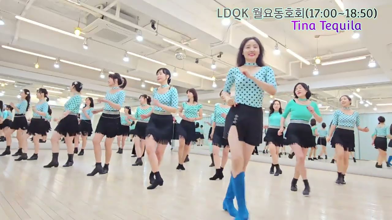 Tina Tequila Line Dance l Absolute Beginner l 티나 테킬라 라인댄스 l Linedancequeen l Junghye Yoon 