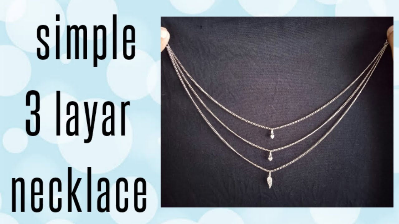 how to make simple necklace at home |  simple 3 layer necklace | DIY necklaces
