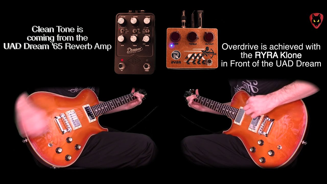 Knaggs Kenai (SN210) Played Through a RYRA Klone in front of a UAD Dream '65 Reverb Amp
