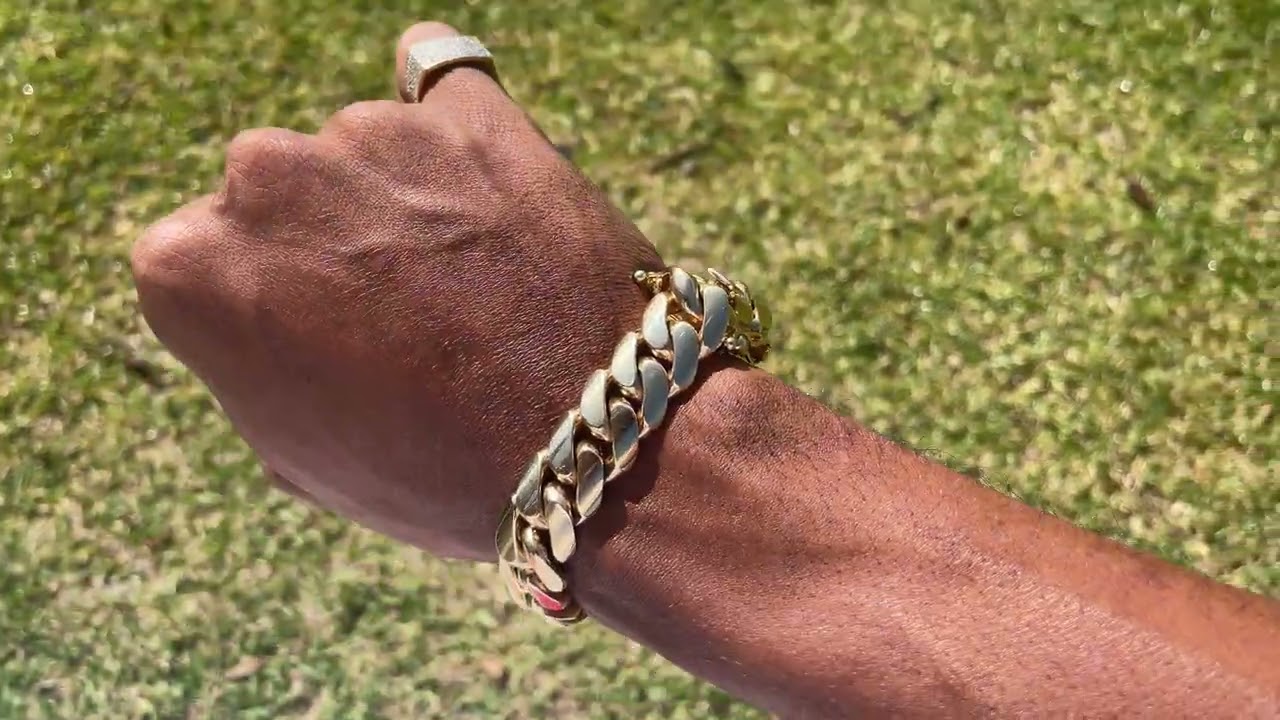 16mm HEAVY Miami Cuban Link Bracelet ON WRIST 150grams