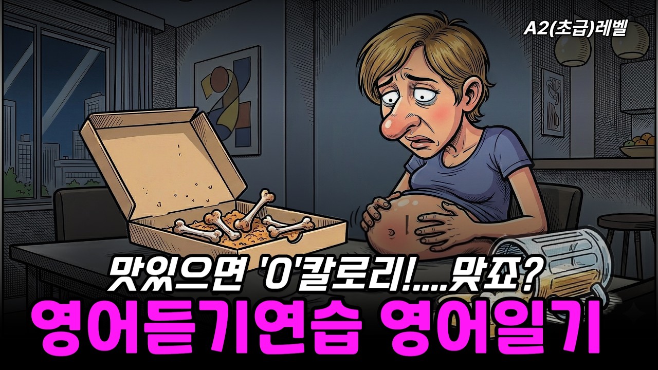 맛있으면 0칼로리..맞죠? (영어일기듣기:초급레벨)