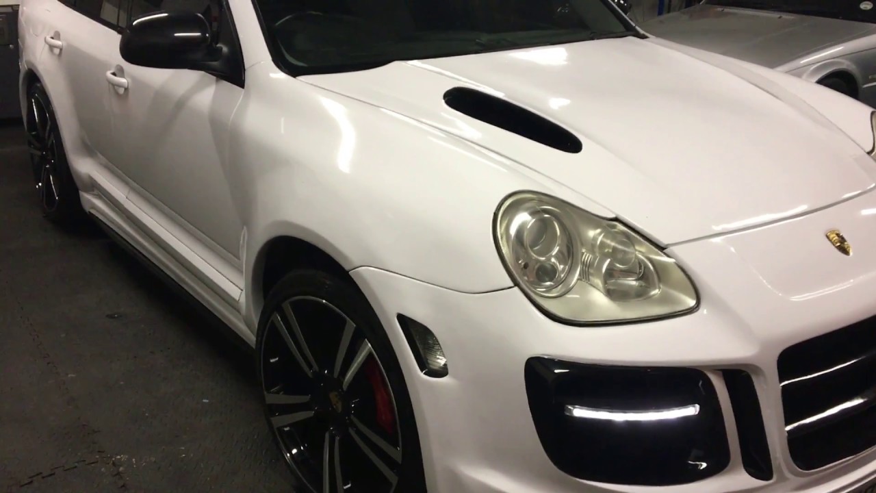 Porsche Cayenne Turbo V8 500Bhp MONSTER wrapped 3m Gloss White