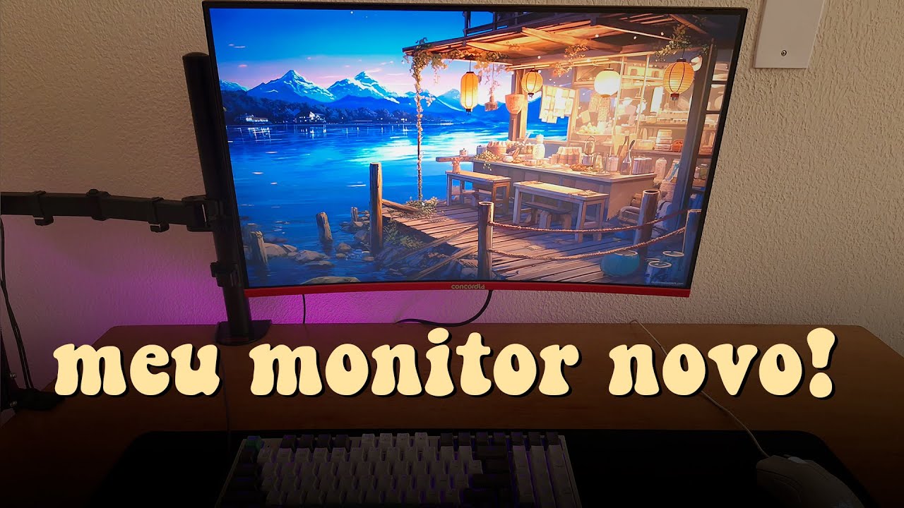 Monitor Concordia Custo beneficio curvo 27" 100hz - Upgrade no Setup!