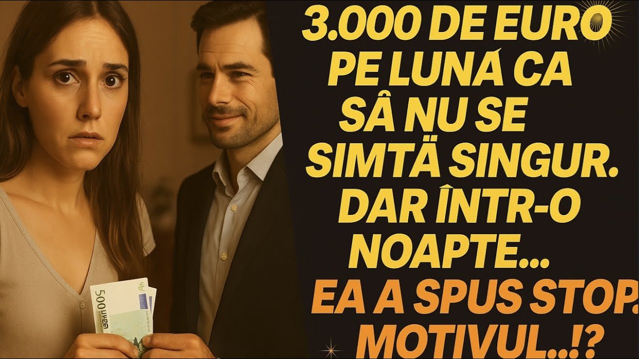 3.000 de euro pe lună ca să nu se simtă singur. Dar într-o noapte… ea a spus STOP. Motivul...!?