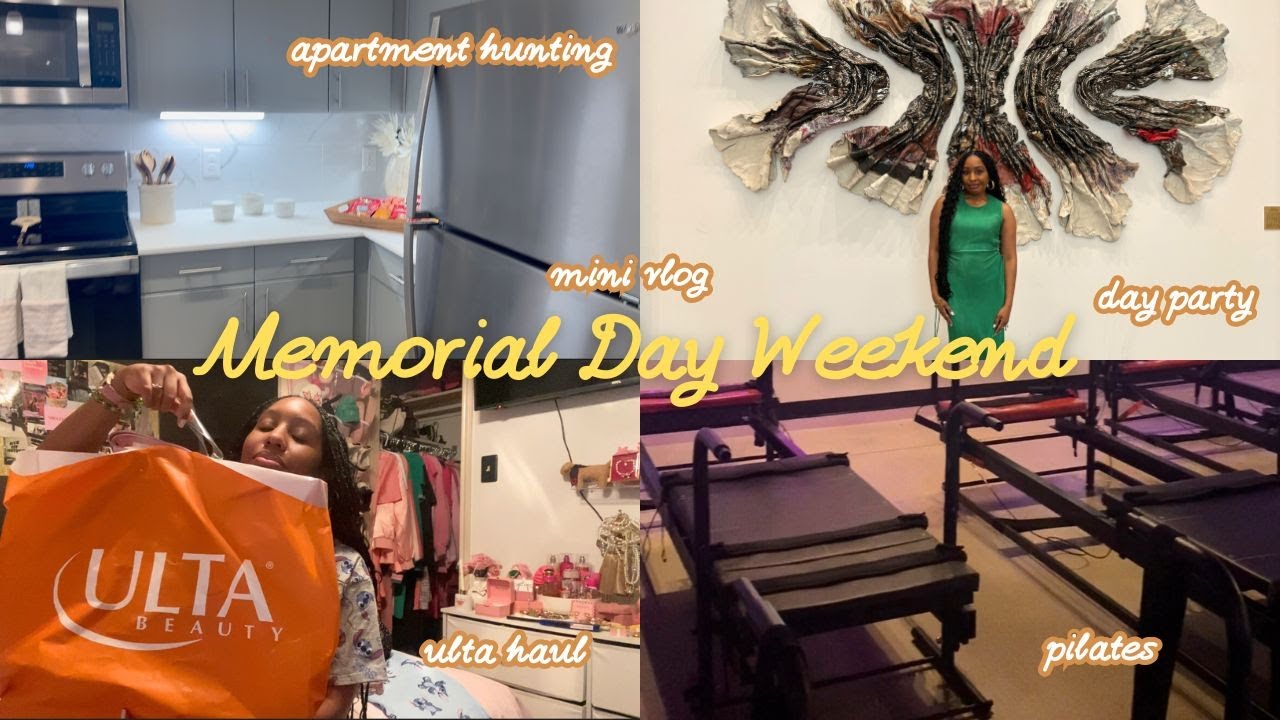 Come Spend Memorial Day Weekend with Me! 🎥🛍️🧘‍♀️💃 Apartment Hunting + Day Party