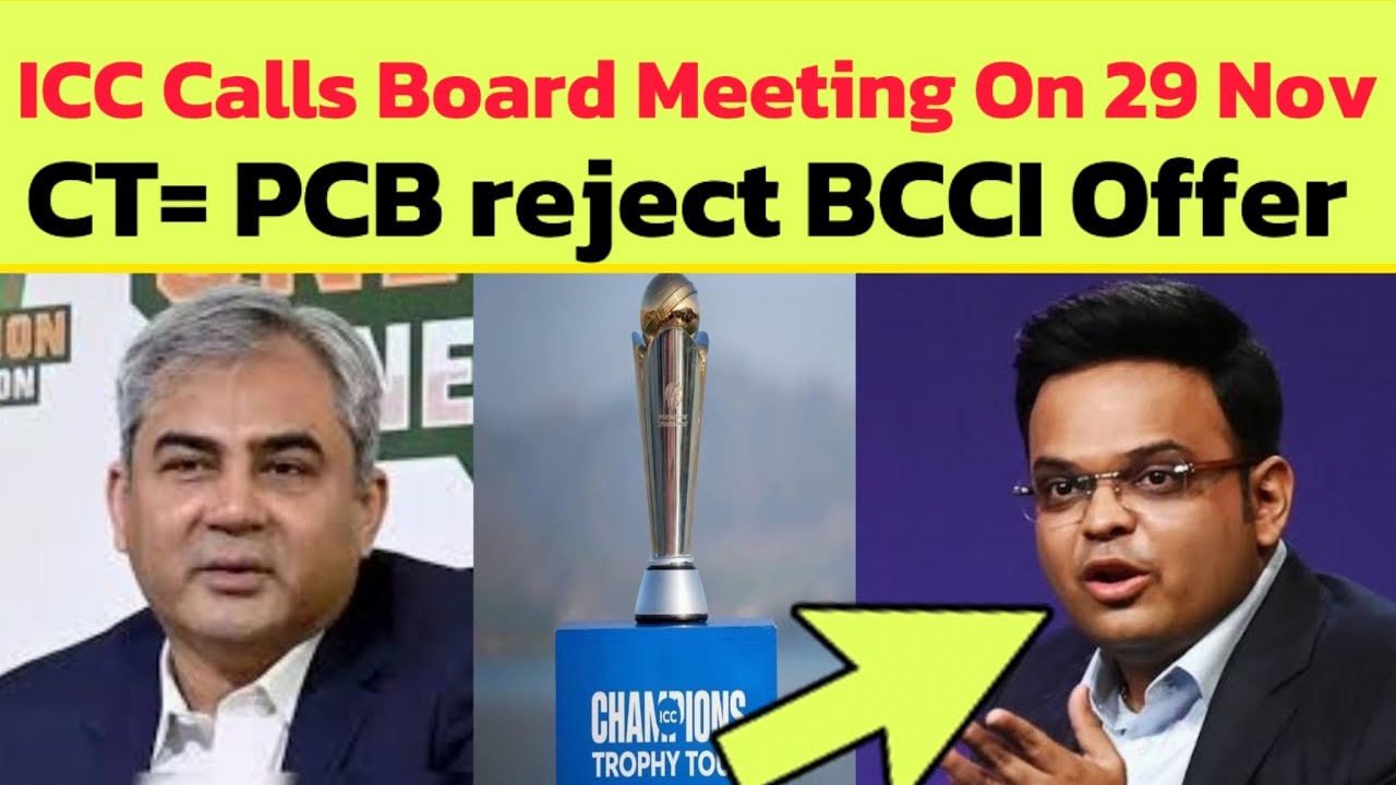 ICC Calls Board Meeting On 29th November for the decision on Champions Trophy 2025.