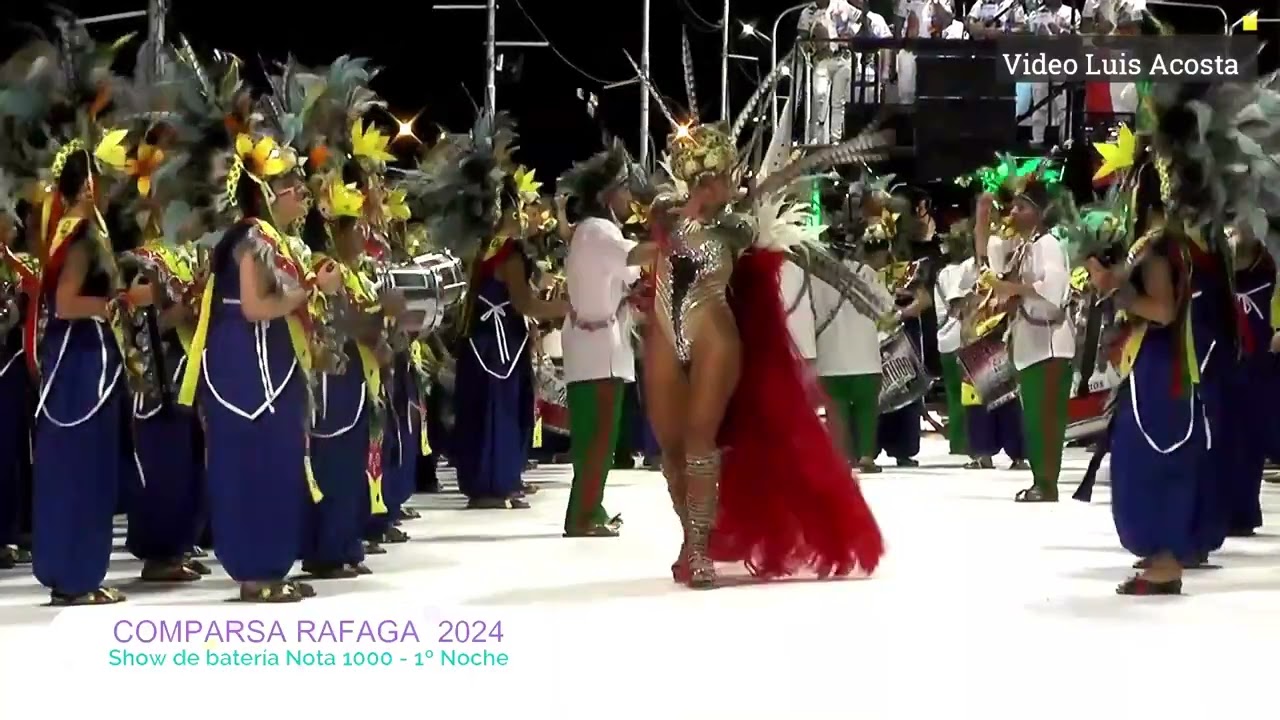 COMPARSA RAFAGA 2024 - SHOW DE BATERIA NOTA 1000 - 1º NOCHE DE CARNAVAL