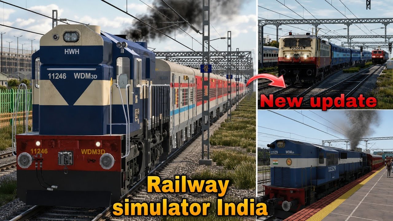 Railway Simulator India new update gameplay || high graphics || Android game ||