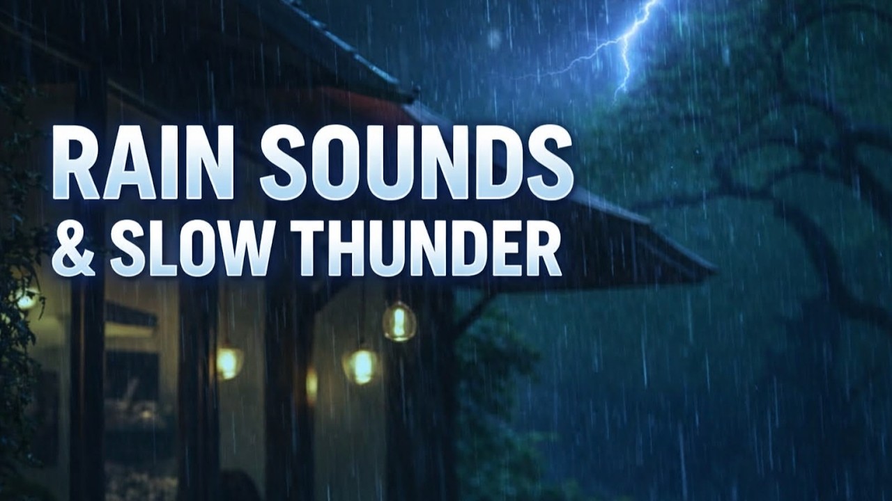 Rain Sounds & Slow Thunder 🌧️ Fall Asleep in Minutes