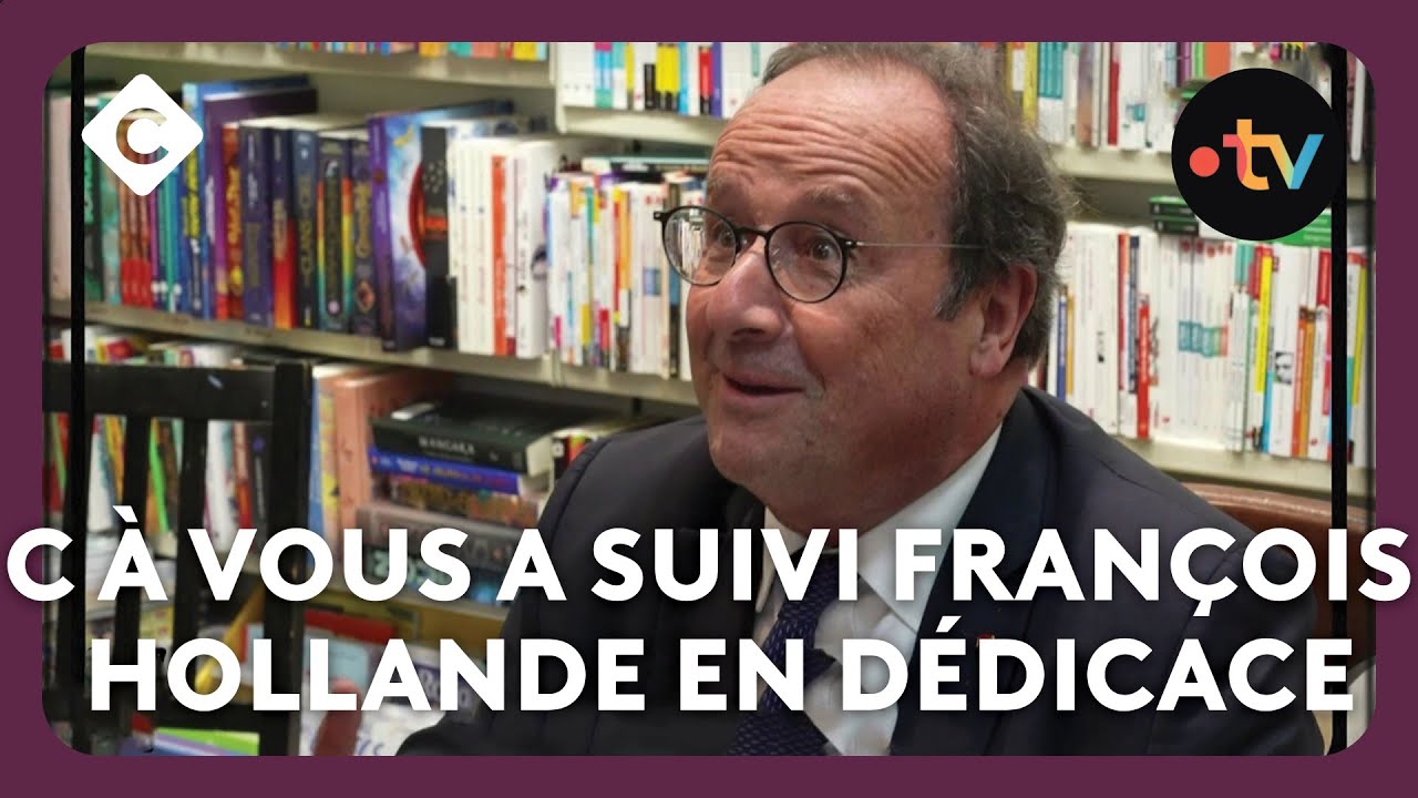 C à vous a suivi François Hollande en dédicace - Pas vu Pas Pris de Mohamed Bouhafsi - C à vous