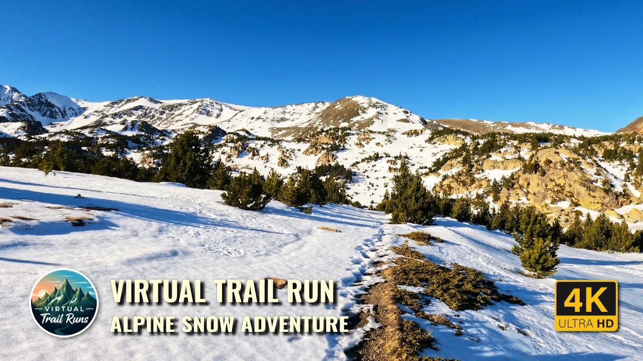 4K Virtual Trail Run - French Pyrenees Alpine Adventure | +2 Hour Treadmill Workout
