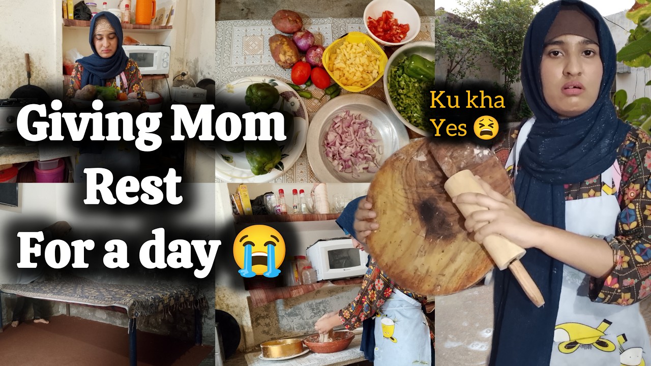 Giving Mom Rest for One Day 😭 | Mama ka aram, meri duty 💕 | Everyday with Muniba