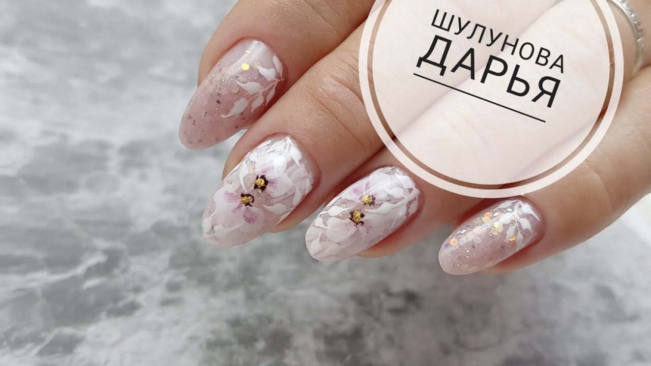 Коррекция нарощенных ногтей полигелем/Аквариумный дизайн на короткие ногти/Аквариумная лепка