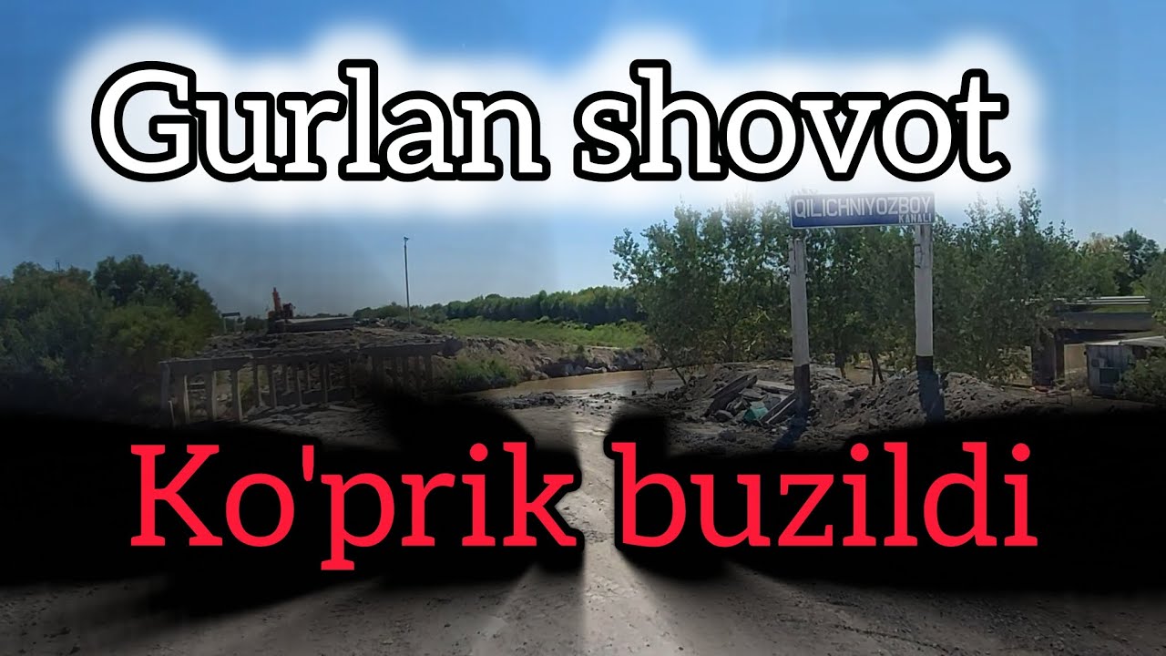 SHOVOT GURLAN TRASSADAGI KATTA KO'PRIK BUZILDI #gurlan #shovot #KANAL