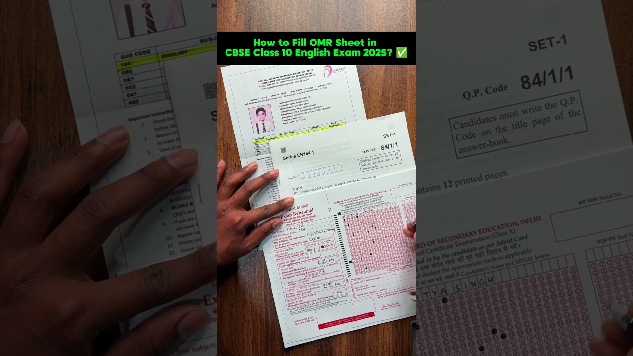 How to Fill OMR Sheet in CBSE Class 10 English Exam 2025? ✅ | Must Watch! 😮